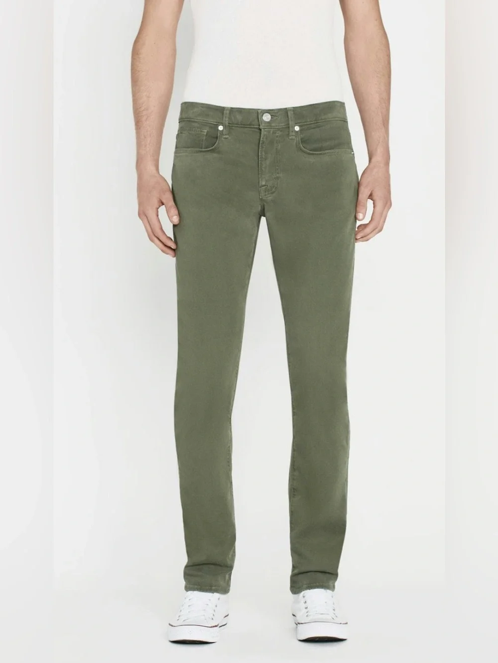 Frame Denim Slim Men’s Jeans in Washed Military